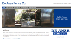 Desktop Screenshot of deanzafenceco.com